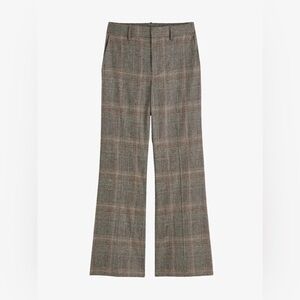 Judith & Charles Grey Windowpane Check Wool Wide leg Pant - 33” Inseam